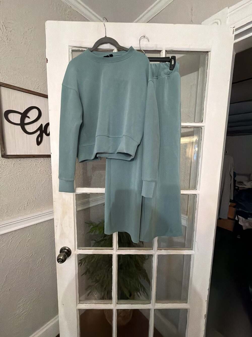 Bailey/44 Crop Sweatshirt and Wide-Leg Pant Set